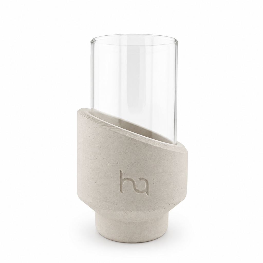 Nova – Windlicht & Vase aus Beton und Glas