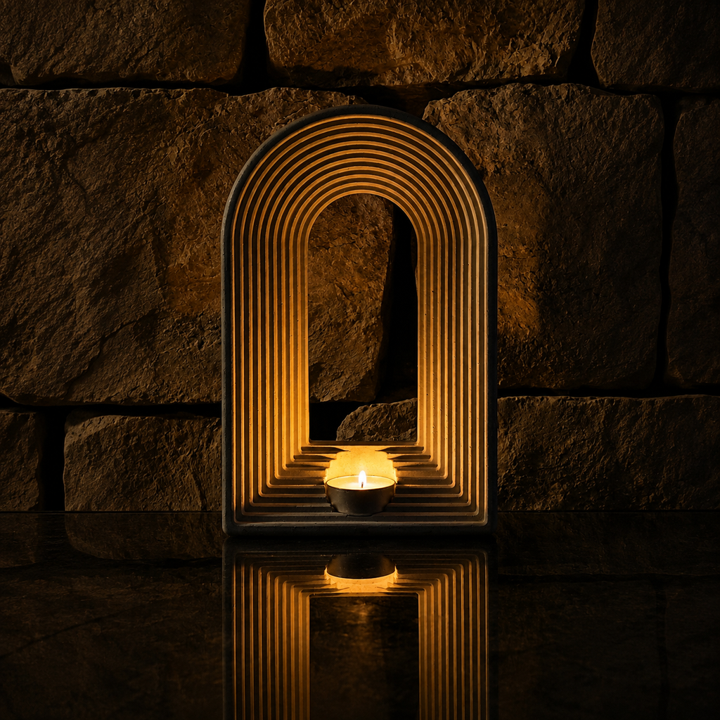 Atria – Teelichthalter aus Beton
