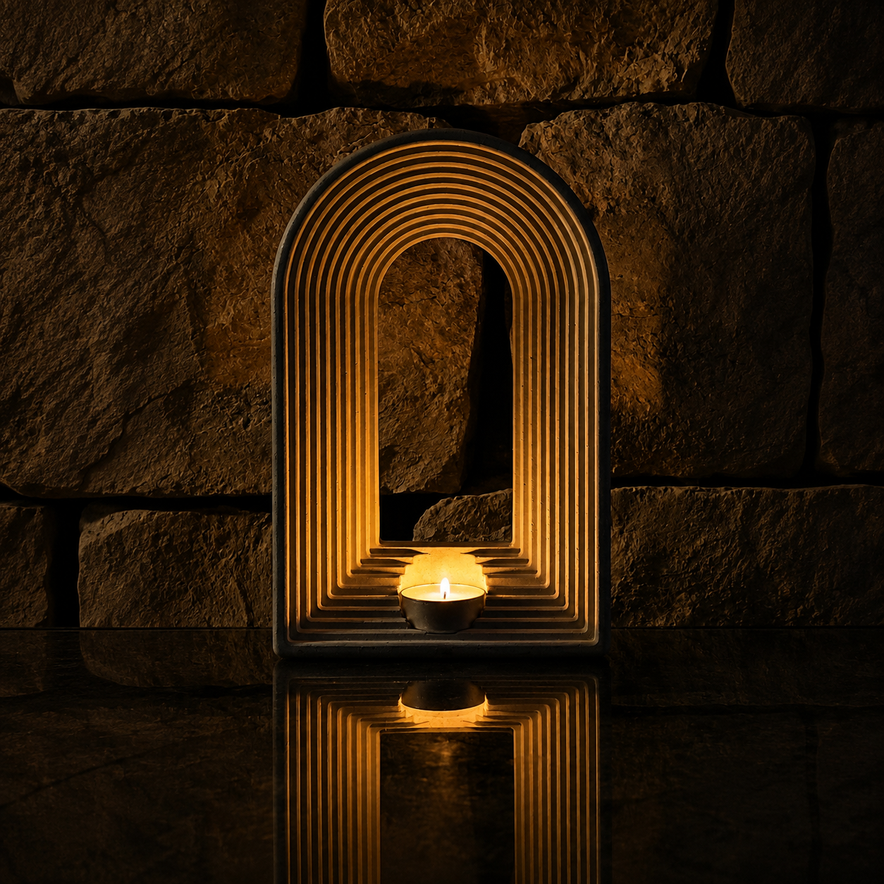 Atria – Teelichthalter aus Beton